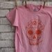 Pink Sugar Skull Tee Shirt, Cotton Crew neck Children or Toddlers Tshirt