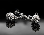 Sterling Silver Pine-Ball Earrings
