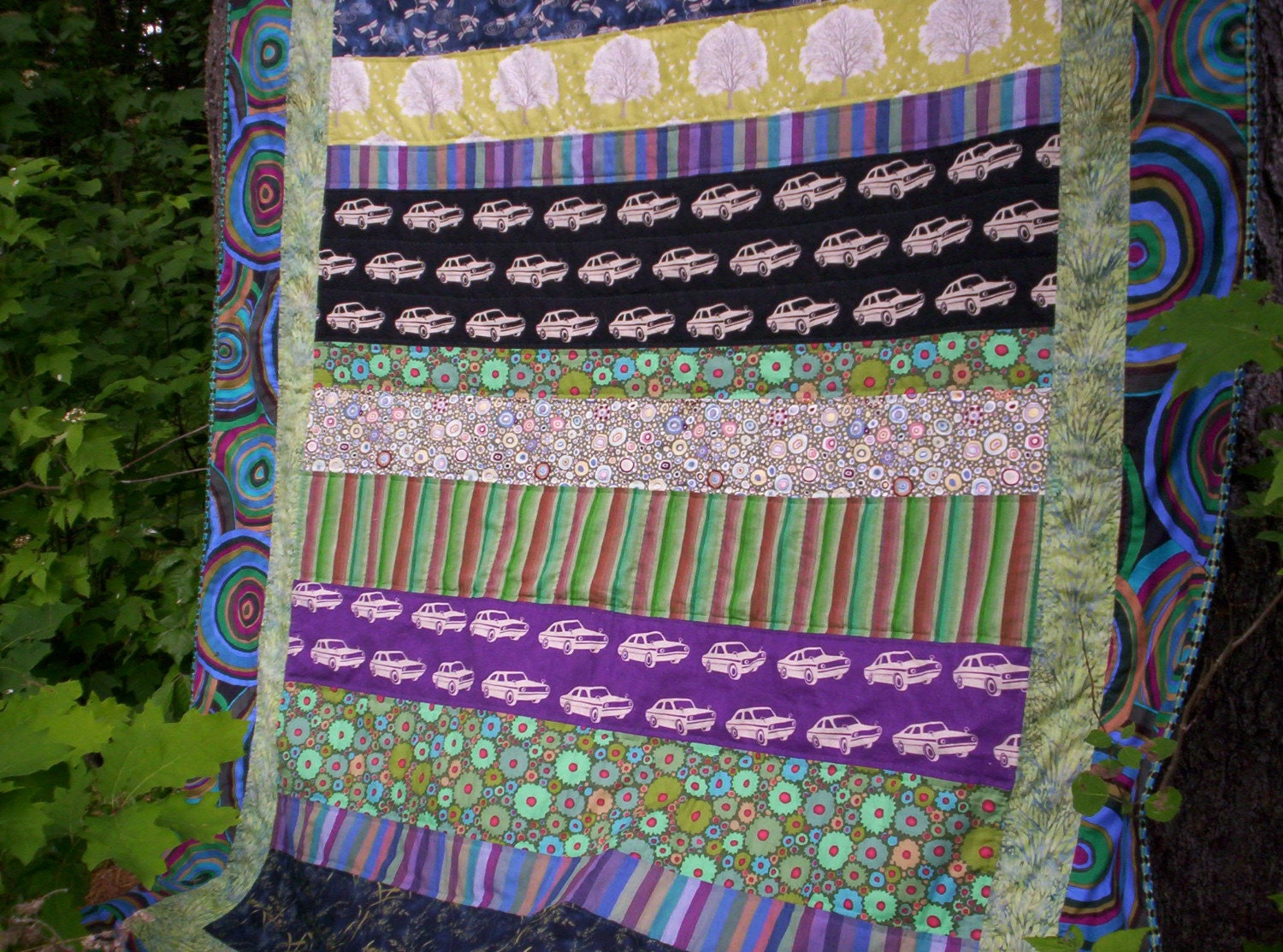twin quilt lap quilt hand quilted daytripper 56 x 85 inches, original design