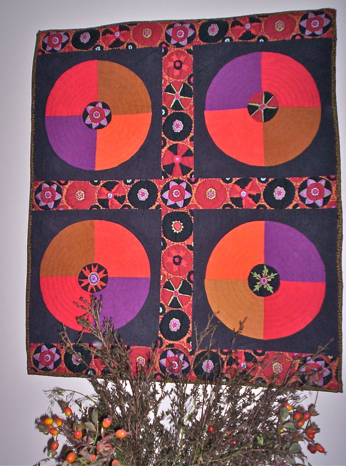 Wallhanging Suzani Kaffe Fassett fabric Original design