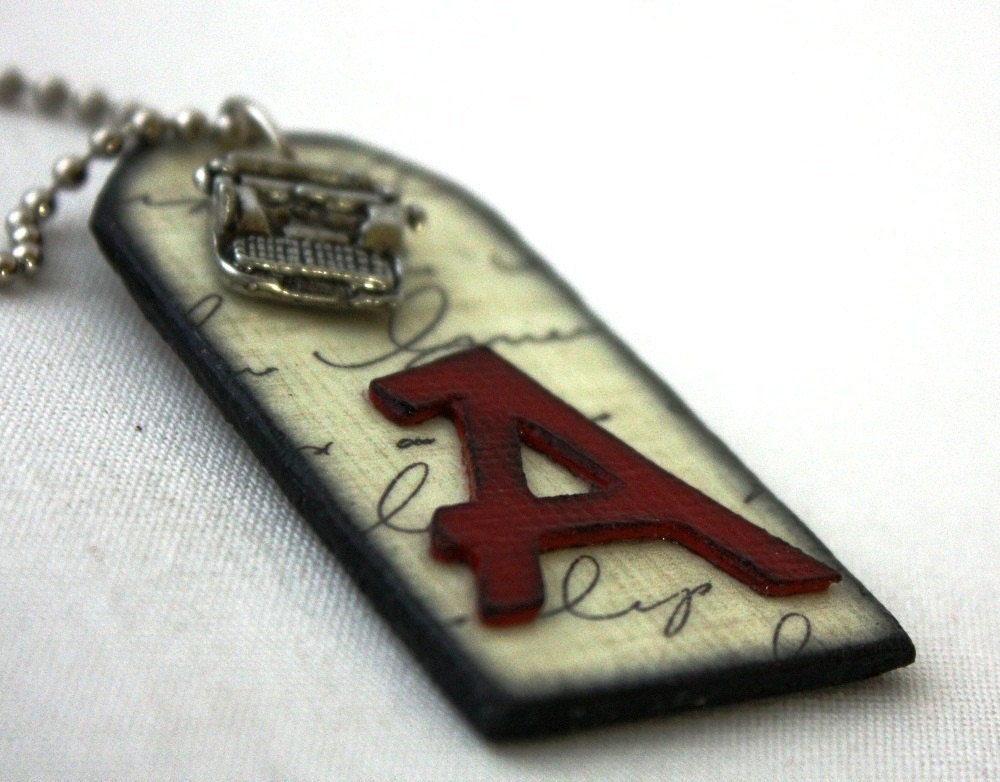A is for Author Personality Tag Necklace