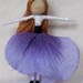 Waldorf Flower Fairy Doll - Lavender Hydrangea Mini Art Doll, Worry Doll, Faery, bendy doll elemental