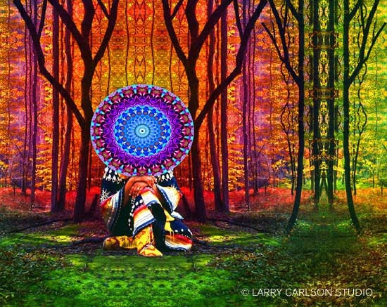 Onawa...16x20 matted fine art giclee print / mixed media photo collage