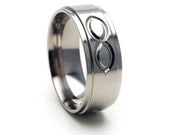 New ETERNITY Design Titanium Band, Free Sizing Ring 4-17