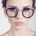 Deadstock Vintage Clear Fashion Glasses with Black Rims