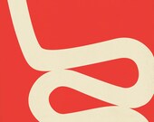 ABC's of MCM G is for Gehry Wiggle Chair Giclee Print