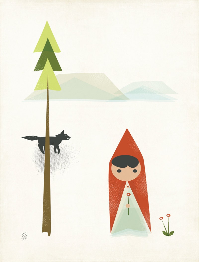 Little Red Riding Hood Mini Triptych Set