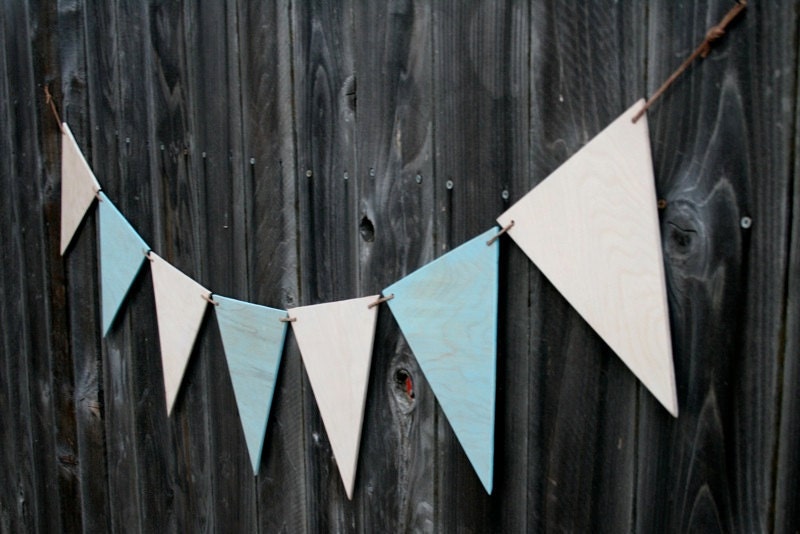 Plywood Pennants // Blue