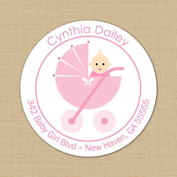 Baby Stroller - Custom Address Labels or Stickers