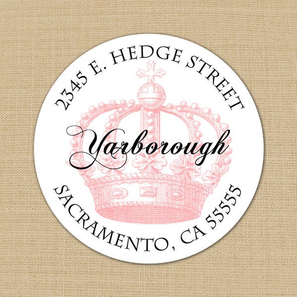 Simple Crown No.1 - Custom Address Labels or Stickers