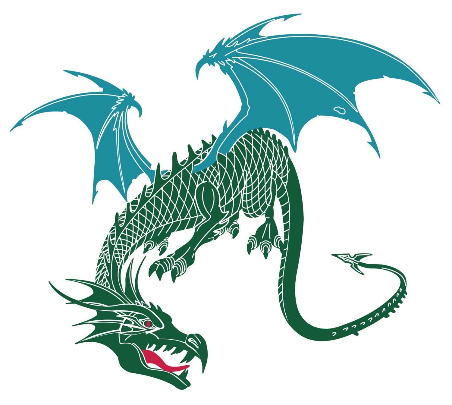 Vinyl DRAGON wall art- 3 colors