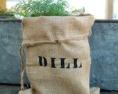 Mini Burlap Bag with Dill