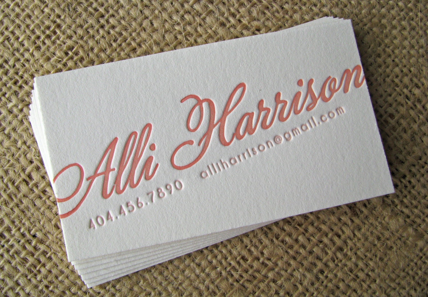 RESERVED for Jenny: letterpress CALLING cards (2 color- set of 75)