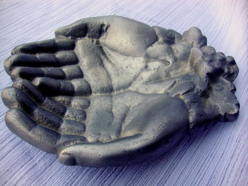 Metal Alloy Vintage Hand Tray