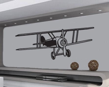 Airplane Vinyl Decal Wall Art Plane Sticker YOUR CHOICE of COLOR