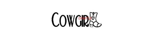 COWGIRL Western Name Decal with Boot MUST SEE