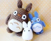 Totoro Friends Amigurumi pattern - 3 crochet amigurumi monster doll patterns / PDF
