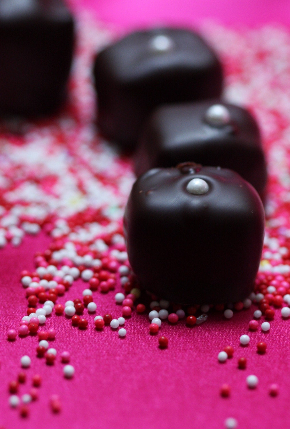 Chocolate ganache cream truffles