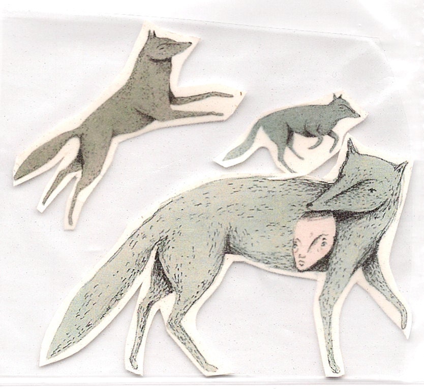 TEMP TATTOO // Wolves temporary tattoos art design illustration