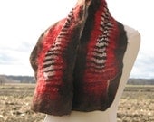 Scarf, eco friendly, handmade, felted with alpaca fibers