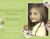 Baptism Flowers Invitation