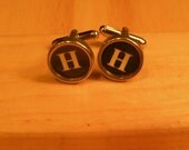 H and H typewriter cufflinks