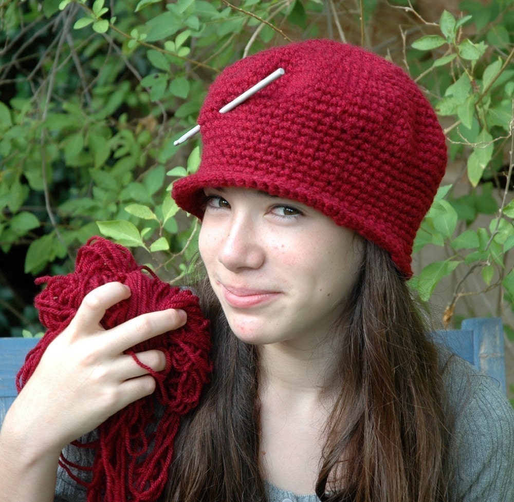 Crochet Hat Pattern - How to Crochet a Cloche Hat - A step by step detailed tutorial -Beginners crochet hat  pdf pattern
