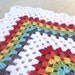 Double Rainbow Granny Square Crochet Baby Blanket Afghan for Boy or Girl - By Tejidos on Etsy
