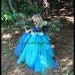 Infant/Toddler Peacock Tutu Dress and Feather Headband ... Unique Costume or Party Attire... SIZES up to 3T