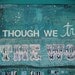 Find The Beautiful - a large original mixed media painting on canvas - serene blues, ocean themes, inspiring words