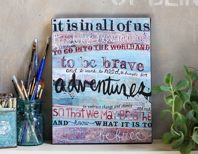 To Be Brave - 11" x 14" canvas print