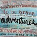 To Be Brave - 8 x 10 paper print - inspirational or graduation gift with blues, pinks, quotation and typography