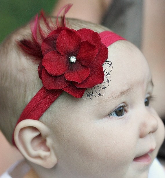 The Scarlet Mini Fascinator Baby Headband