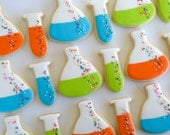 Beaker and Test Tube Cookies- 2 Dozen