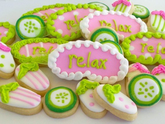 Spa Party Mini Sugar Cookies- 3 Dozen Il_570xn