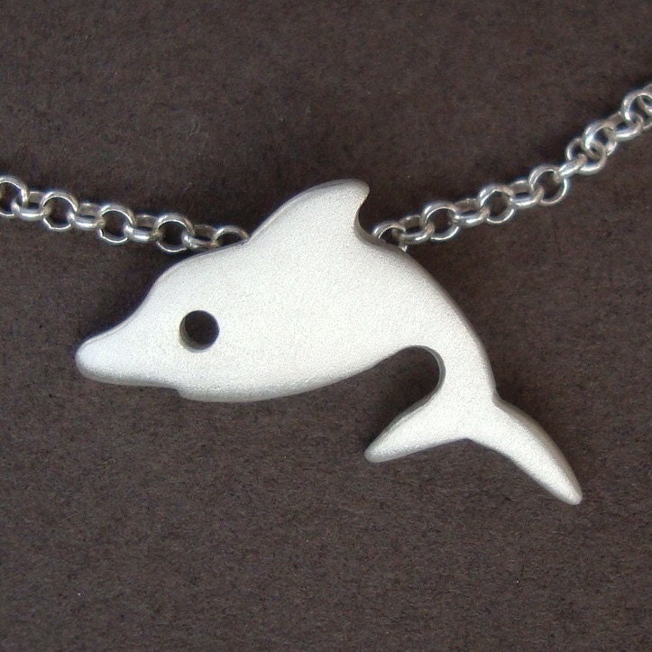 Dolphin Necklace in sterling silver Kids Teen jewelry gift girl cute charm necklace mom  for her spring