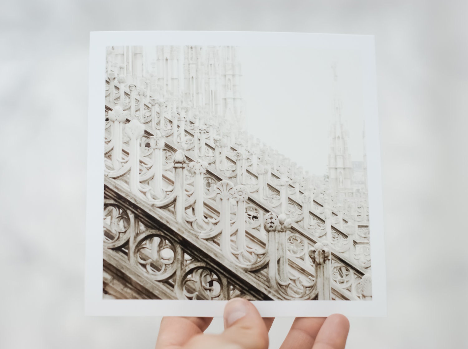 Frozen music - fine art photography print 5 x 5 - 8 x 8 Home decor - natural tones - architecture