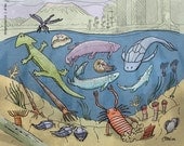Prehistoric Sea Print