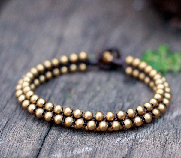 Brass Bead Bracelet