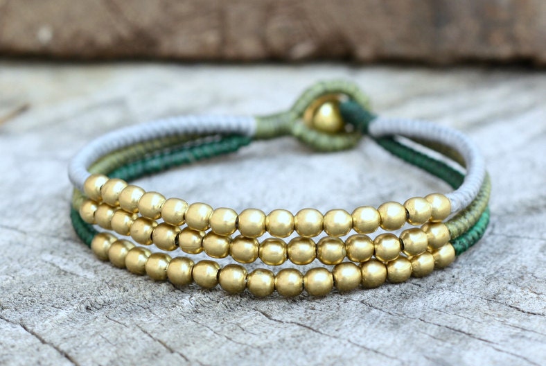 Green Tone Brass Bracelet