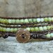 Lime Leather Wrap Bracelet
