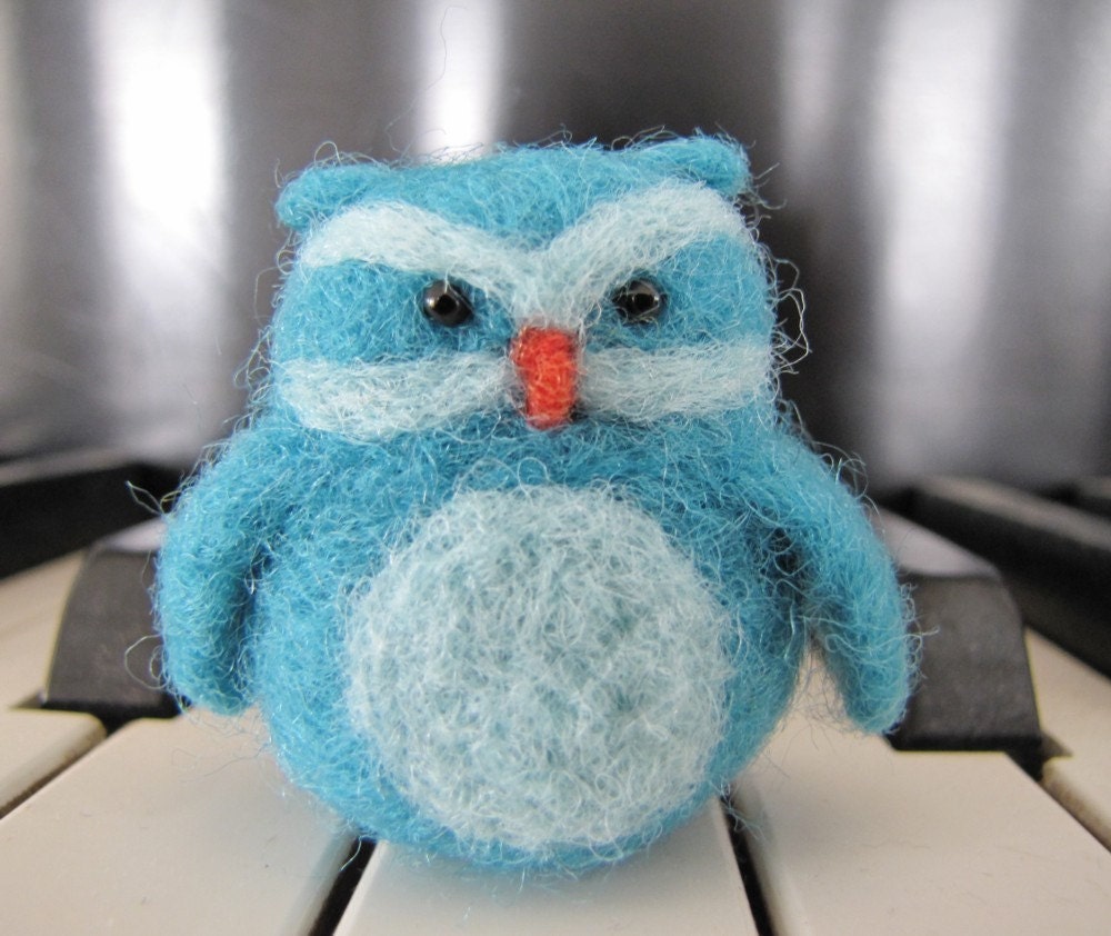 Little Needle Felted Owl - Mozart