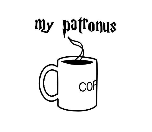Harry Potter inspired My Patronus original design Tshirt for coffee lovers