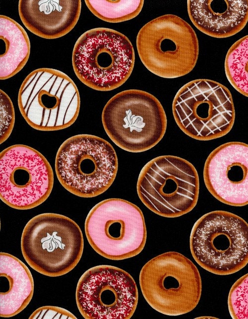Timeless Treasures Fun Food FROSTED DONUTS Fabric ...1 Yard