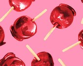 Benartex Fabrics...Delicious CANDY APPLES On PINK.....1 Yard...New