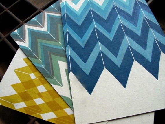 Set of Three Pattern Postcards