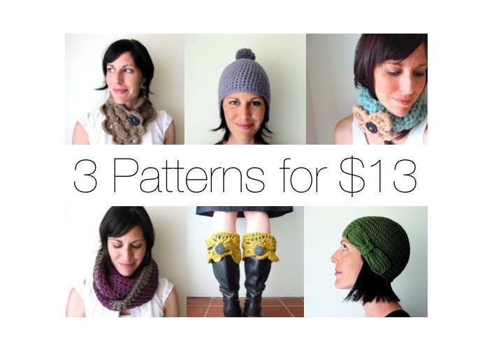 Three Crochet Patterns of your choice PDF