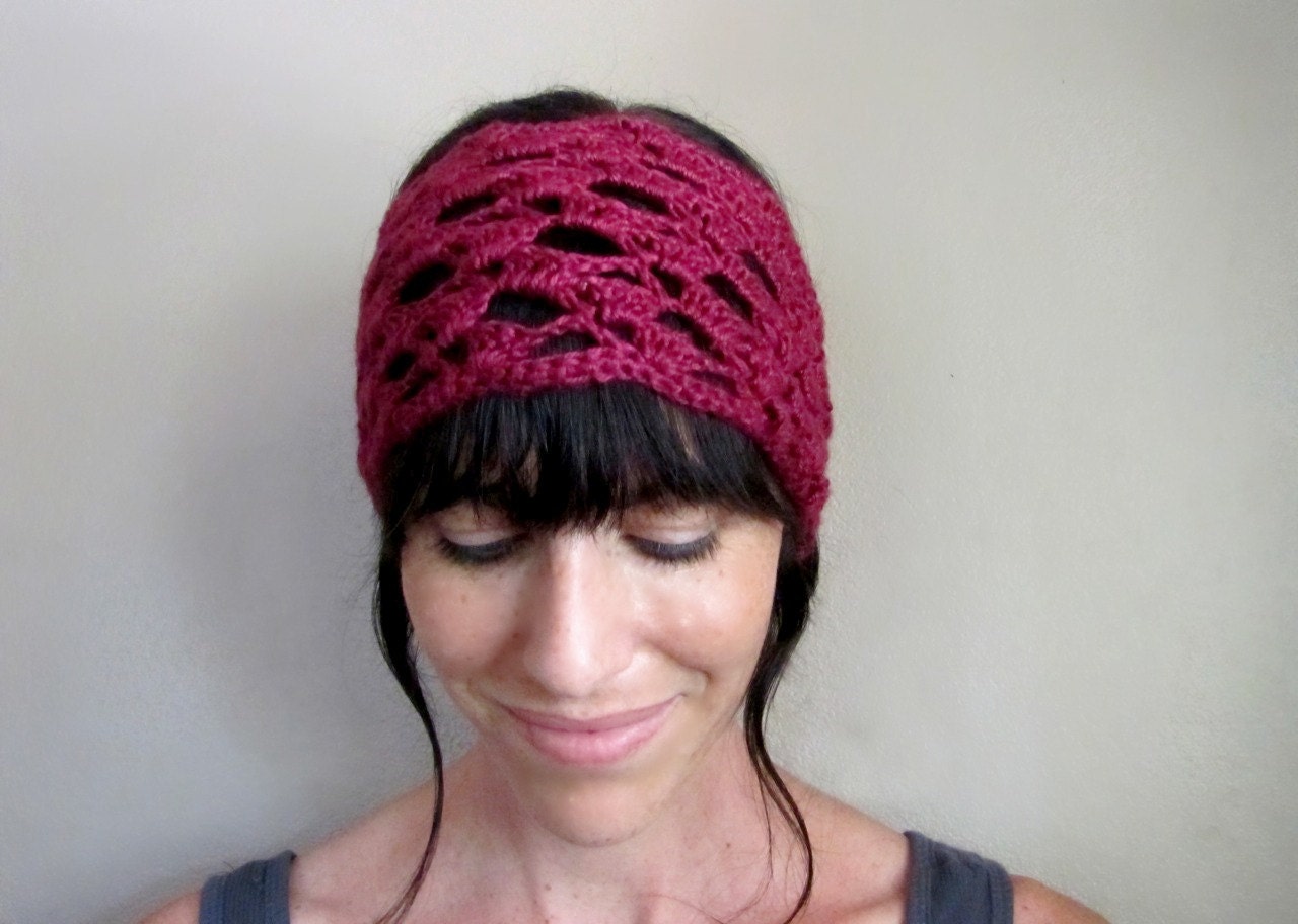 INSTANT DOWNLOAD Crochet PATTERN Lace Headwrap pdf turban ear warmer head wrap for her