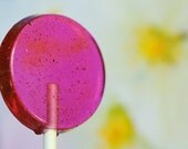 12 Triple Berry Lollipops - fruity hard candy, electric purple lollipops - Raspberry Blackberry Strawberry