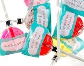 8 Party Lollipops - Birthday Cake, Bubble Gum, Root Beer Float, Cherries Jubilee - Celebration flavors